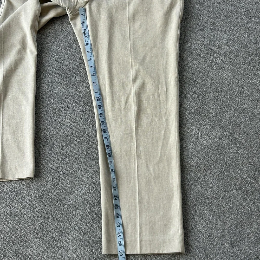 Tommy Bahama Pants Mens 38x32 Beige Silk Cotton Herringbone Dress‎ Trousers